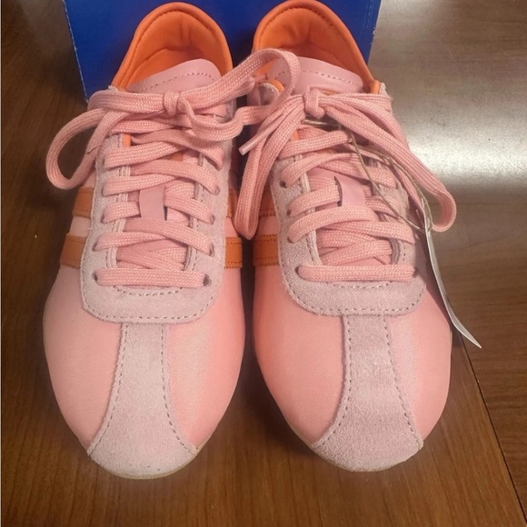 Adidas Women's Tokyo Sneakers Nylon Semi Pink Spark Orange Size 7.5 - Picture 3 of 8